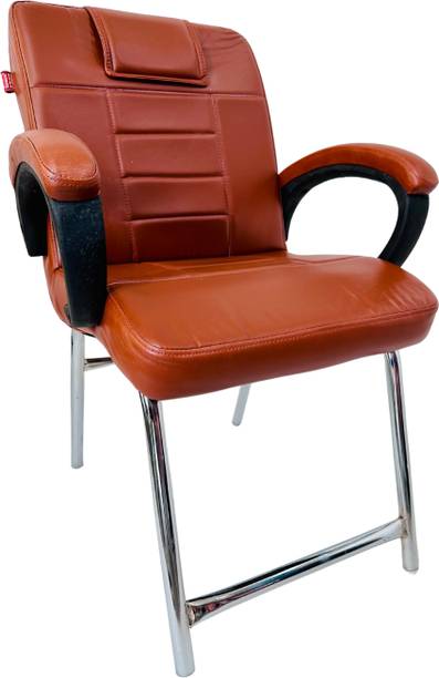 RATISON comfort Office Chair with comfort seating experience h type made of steel frame Leatherette Office Arm Chair