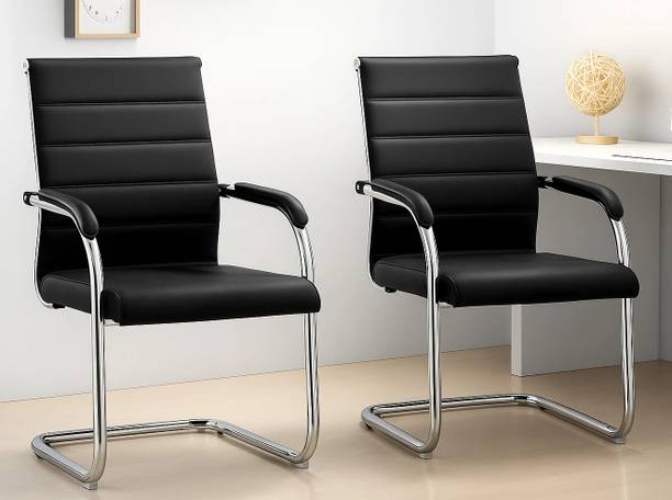 Pistevo Home & Office Mesh Chair with Fixed Handles - Comfortable Desk Chair Leather, Leatherette Office Visitor Chair