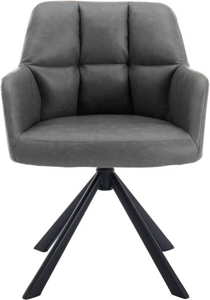 Flipkart Perfect Homes Battle Modern 360° Swivel Mid-Back Arm Faux-Leather Study Chairs Leatherette Office Arm Chair