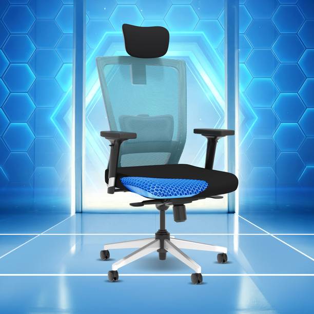 The Sleep Company Stylux SmartGRID Premium Ergonomic High-Back Desk Chair for Office & Home Nylon Office Executive Chair