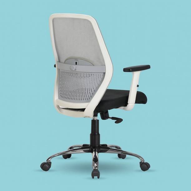 CRATVZ FEDO Medium Back Ergonomic Chair with 3 Years Warranty, Home Desk Office Chair, Mesh Office Executive Chair