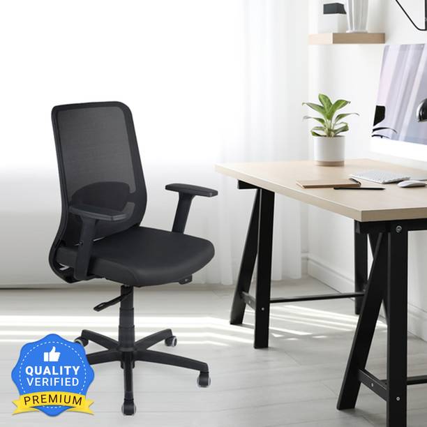 Nilkamal Glory Fabric Office Adjustable Arm Chair