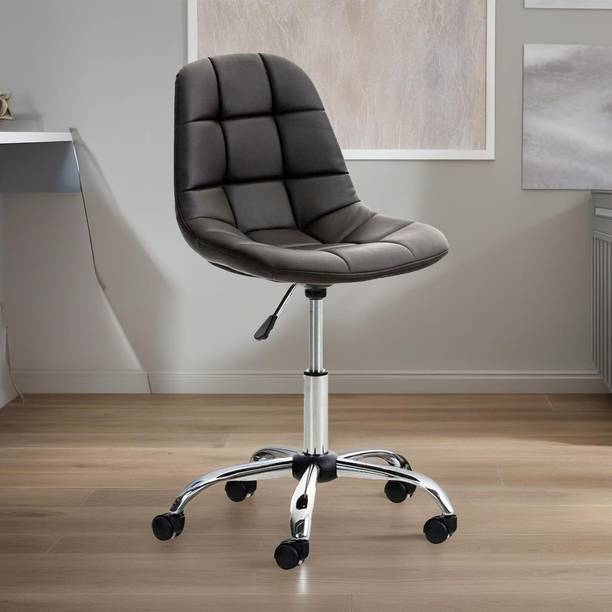 Oakcraft Winsome Mid-Back Armless Chair for Small Space, Living Room, Make-up, Studying Leatherette Office Visitor Chair