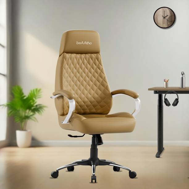 beaatho Zen | High Back Revolving Chair with Integrated Lumbar Support Leatherette Office Executive Chair