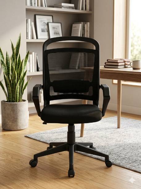 Faab International Faab, ErgoMax Mid-Back Mesh Chair with Dual-Knob Custom Lumbar Pad Mesh, Cotton Office Conference Chair