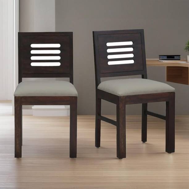 Shri KarniHandicraft Solid Sheesham Wood Chairs For Dining Room / Study Room / Office Fabric Office Visitor Chair