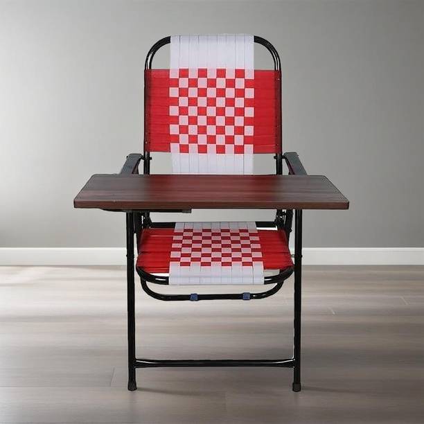 VD Creative Steel Folding Study Chair with Nylon Heavyduty Niwar Patta Strips & Adjustable Leather Study Folding Chair
