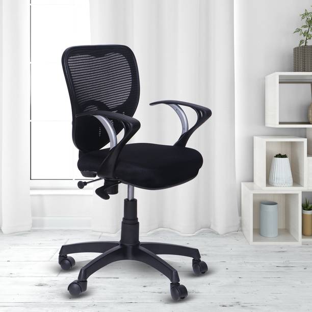 KVS INDIA Boss Silver Mesh, Fabric Office Executive Chair