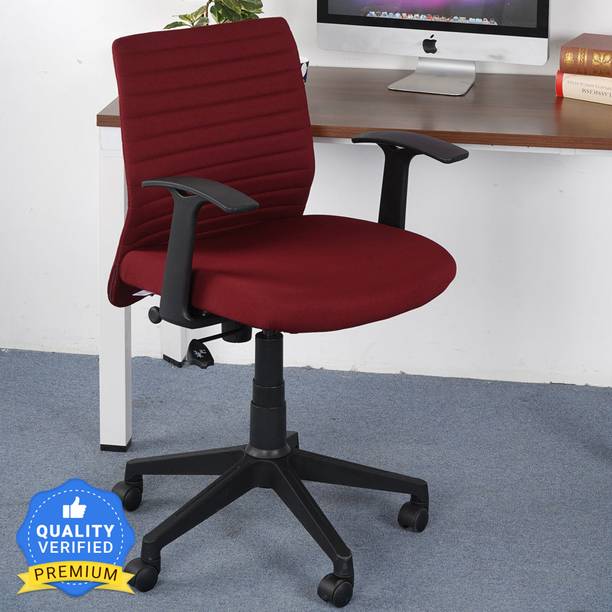 Nilkamal Thames Neo Low Back Ergonomic with Height Adjustable | Swivel | Tilt Mechanism Fabric Office Arm Chair