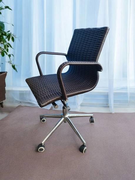 Faab International Faab Mid Back Rattan Weaved Synthetic Office Executive Chair