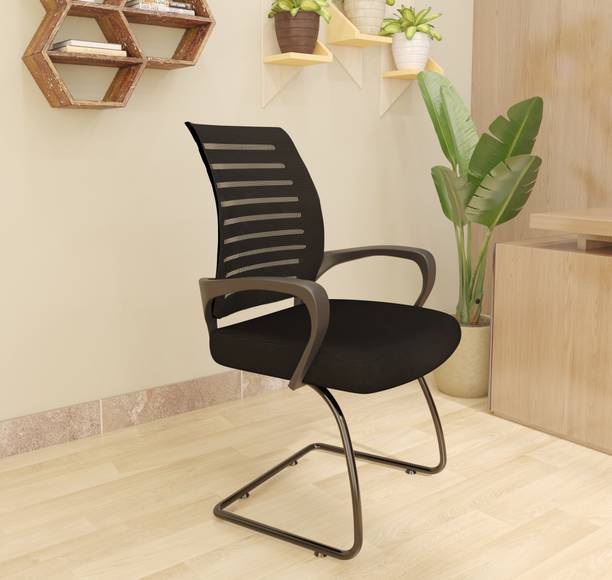GARGHANDICRAFTS AirComfort Guest Chair With Medium Back/Breathable Mesh/Durable Frame For Office Nylon Office Executive Chair