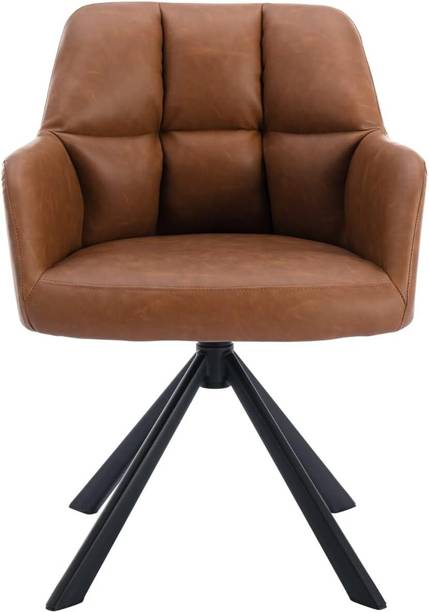 Flipkart Perfect Homes Battle Modern 360° Swivel Mid-Back Arm Faux-Leather Study Chairs Leatherette Office Arm Chair