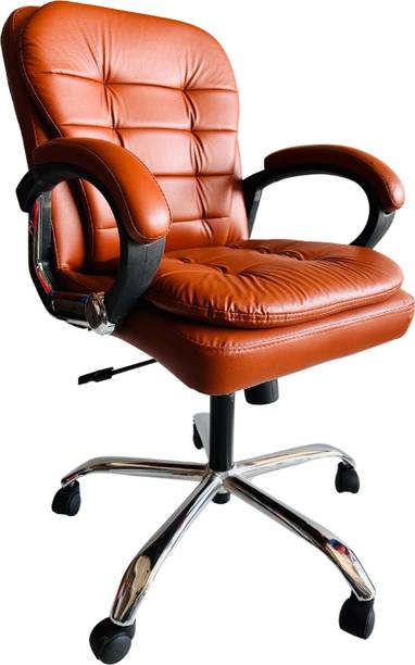 NEW GOYAL FURNITURE Comfortable Storng and Durable leather chairs for Office and work from Home Leather Office Arm Chair