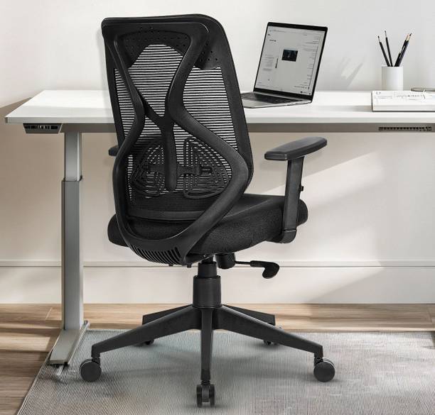 Da URBAN Merlion Black Mid Back Ergonomic Mesh Office Chair Mesh Office Executive Chair