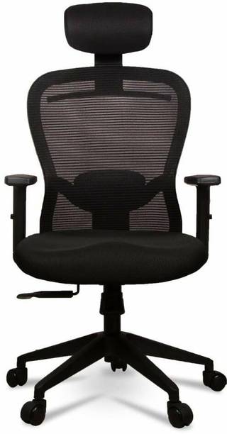Paradise Furniture Ergonomics Mesh High Back With Headrest And Arm rest Mesh, Fabric Office Adjustable Arm Chair