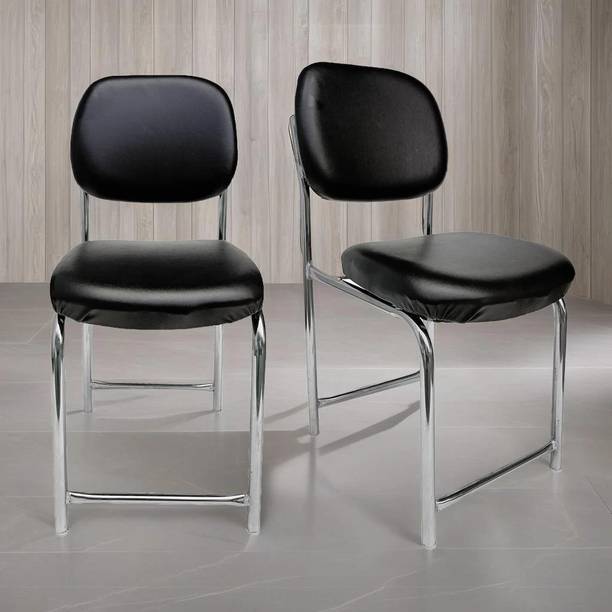 ACTIVA N Chrome Armless Workstation Comfortable Leatherette Office Visitor Chair