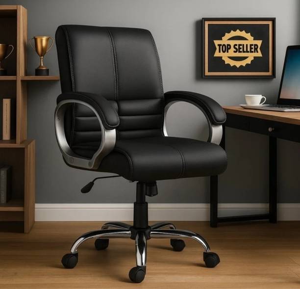 DPI A45 Office Boss Designer Chair PP Arms High Back Executive Chair Leatherette Office Arm Chair