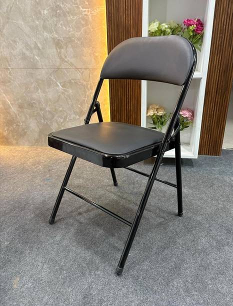 FURNIMAX Folding Study Chair With Leather Study Folding Chair