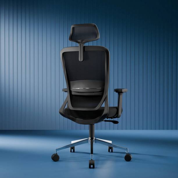 Vergo Ease High Back Ergonomic Chair, 3D Armrest, For Back Pain, Home, Gaming, Premium Mesh, Fabric Office Adjustable Arm Chair