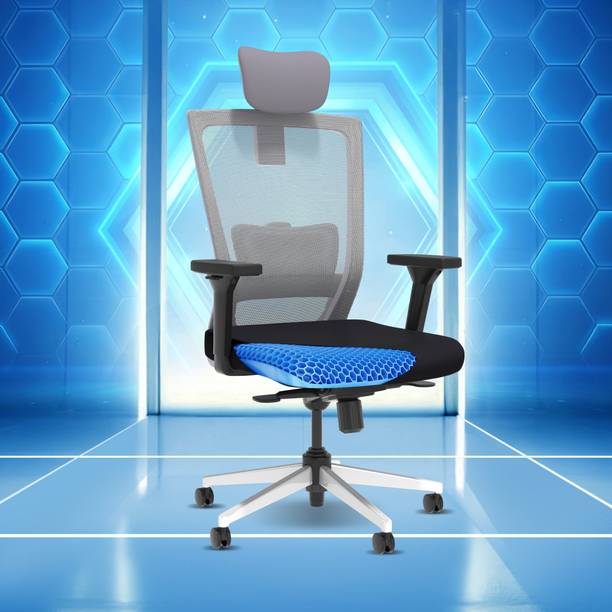 The Sleep Company Stylux SmartGRID Premium Ergonomic High-Back Desk Chair for Office & Home Nylon Office Executive Chair