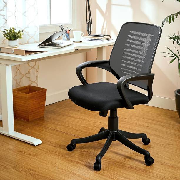 Ruhaanseating The Rolling Ergonomic Comfort Chairs for Office Use: The Medium Back Chair Fabric Office Conference Chair