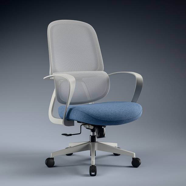 GREEN SOUL Orbit Mesh Office Chair for Work|Ultra Thick Cushion|Patented Screwless Armres Fabric Office Adjustable Arm Chair