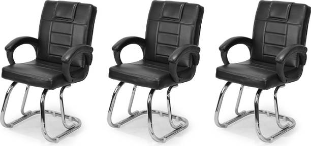 TARUN GRAMUDYOG Premium Comfort Visitor Chair Stylish Seating for Home and Office Environments Leatherette Office Arm Chair