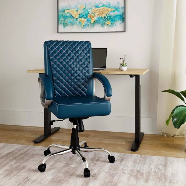 RM HOME Charlie Leatherette Office Arm Chair