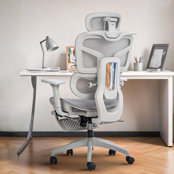 Drogo Opulent Ergonomic Office,Work from Home & Computer Chair with Footrest & Recline Mesh Office Executive Chair