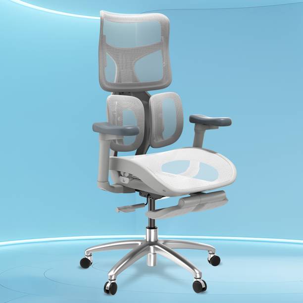 The Sleep Company Elite Premium Ergonomic High-Back Desk for Office & Home With Footrest Mesh Office Executive Chair
