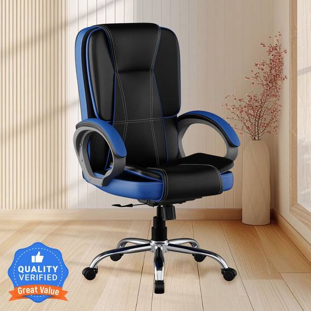 CRATVZ Sitara, Office Chair, Executive Chair, Heavy Metal Base with 3 Years Warranty Leatherette Office Executive Chair