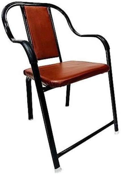 TARUN GRAMUDYOG cast iron visitor Chair without wheel for Home Office study reception Leatherette Office Arm Chair