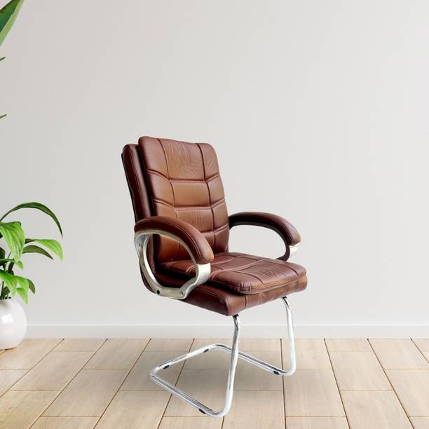 ACTIVA Star Executive Visitor Chair For Study,Home,Reception|Cushioned Seat Back Leatherette Office Visitor Chair