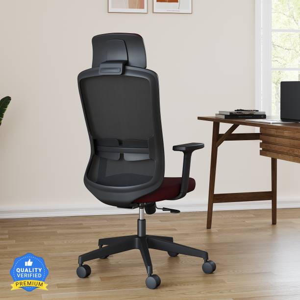 CARLTON LONDON Nimbus Fabric, Mesh Office Adjustable Arm Chair