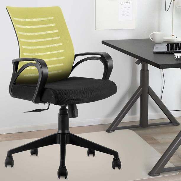 MAESTRO Home & Office Mesh Chair with Fixed Handles - Comfortable Desk Fabric Office Adjustable Arm Chair
