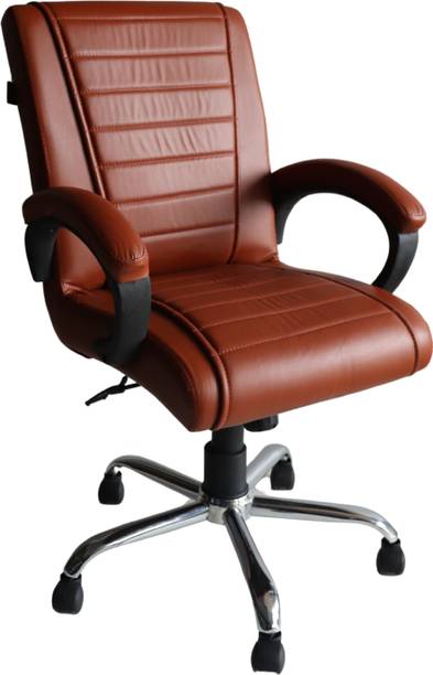KITHANIA Ergonomic executive Mid Back Home Office Study Reception work Revolving Chair Leather Office Executive Chair
