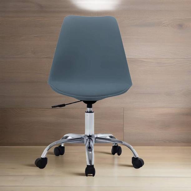 POLO armless revolving chair for Study/Shops/Clinic/Conference/Reception Leatherette Office Visitor Chair
