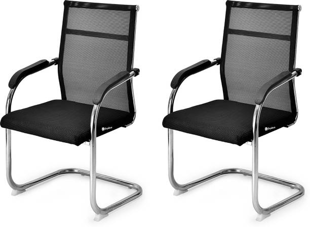 P P चेयर Office Mesh back Visitor Study school library reception home Chair with arm Rest कपड़ा ऑफिस विज़िटर चेयर