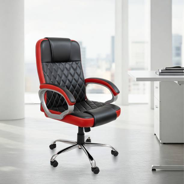 ACTIVA Ergonomic Revolving Office Chair for Work/Study/Gaming/Office Leatherette Office Adjustable Arm Chair