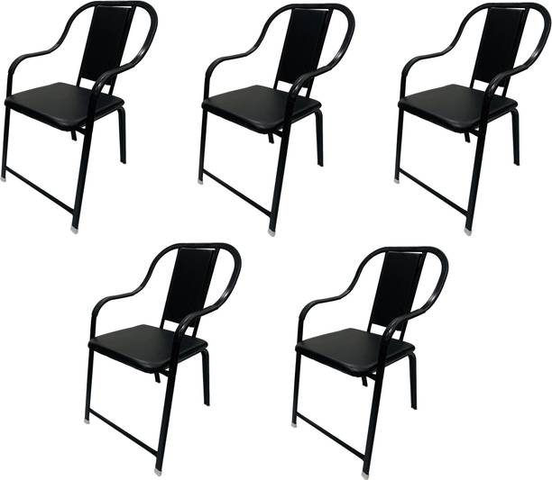 TARUN GRAMUDYOG cast iron visitor Chair without wheel for Home Office study reception Leatherette Office Arm Chair