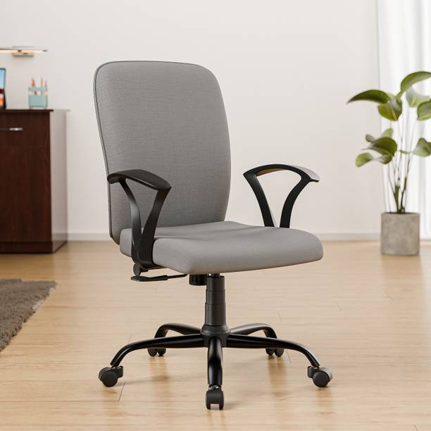 GREEN SOUL Seoul-X Mid Back Ergonomic|Home, Office, WFH|Moulded Foam|Extra Comfort Fabric Office Adjustable Arm Chair
