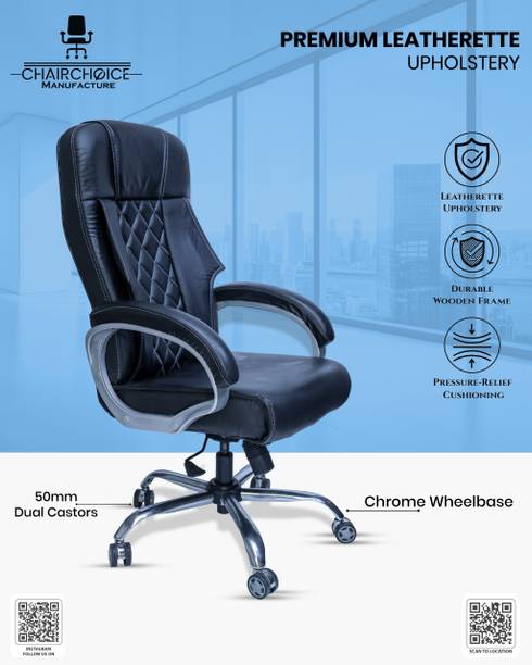 Chairchoice FOXX HIGH BACK ERGONOMIC REVOLVING Leatherette Office Executive Chair