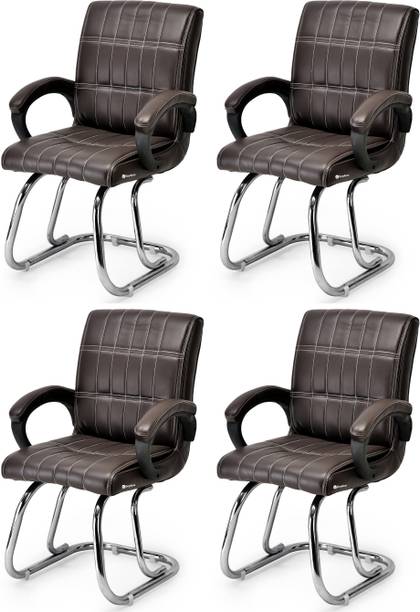 TARUN GRAMUDYOG stylish chair comfortable and suitability of the visitor chair for various space Leatherette Office Arm Chair