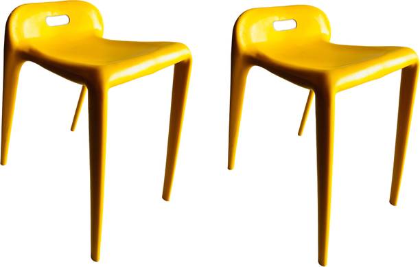 RATISON Chair Dining/Restaurant/Home/Doctor/Medical/Salon/Warehouse/Garage Stool Plastic Dining Chair