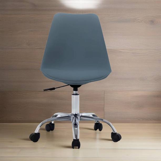POLO armless revolving chair for Study/Shops/Clinic/Conference/Reception Leatherette Office Visitor Chair