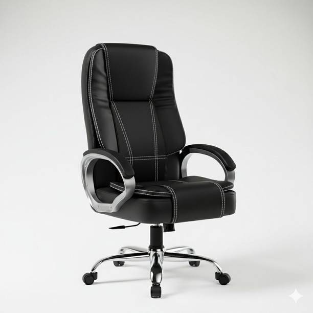 Vistro black executive high-back office chair. Leather Office Executive Chair