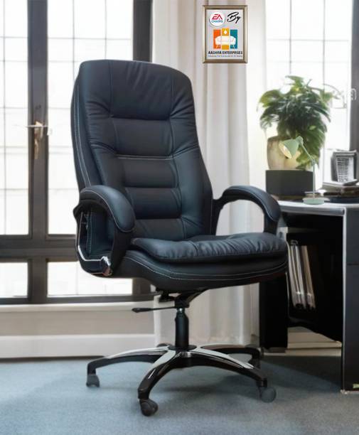 AASHRA ENTERPRISES Premium K-90 High Back Boss Chair, Filled With Extra Comfort Superior Cushion Leatherette Office Executive Chair