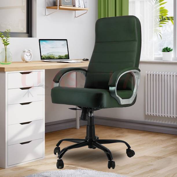 Newturn Leather Office Adjustable Arm Chair