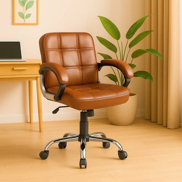 Oakcraft Leatherette Office Adjustable Arm Chair
