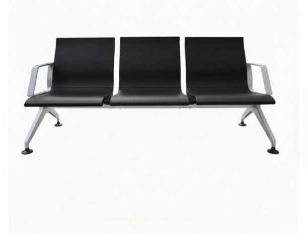 Onyx PU 3 Seater Chairs for Clinic & Office | Reception Seating with Metal Frame Synthetic Office Visitor Chair